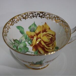 5/15$ Collingwoods “Golden Rose” Wide-Mouth Cup (No Saucer) Teacup England